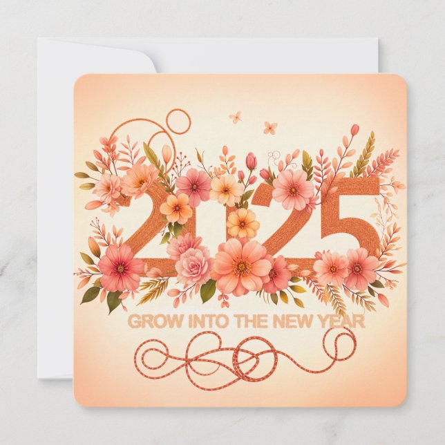 Tarjeta Festiva Crecer en Año Nuevo (Anverso)