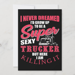 Tarjeta Festiva Crecía Para Ser Un Regalo De Arte De Camionero Par