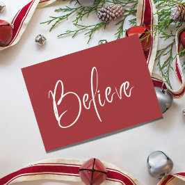 Tarjeta Festiva Cree en la festividad roja moderna