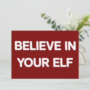 Tarjeta Festiva Cree En Su Elfo Divertido Navidades Familiares Coi