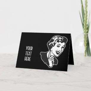 TARJETA FESTIVA CREE SUS PROPIOS REGALOS DE RETRO MOM SCOLDING