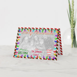 Tarjeta Festiva Cree una foto de familia de encargo de las Felices