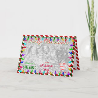 Tarjeta Festiva Cree una foto de familia de encargo de las Felices