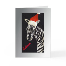 ¡Creed! Navidades Zebra con Red Santa Hat