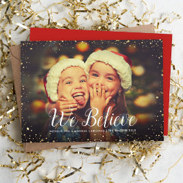 Tarjeta Festiva Creemos | Superposición de la fotografía de Glitz