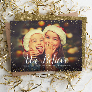 Tarjeta Festiva Creemos   Superposición de la fotografía de Glitz 