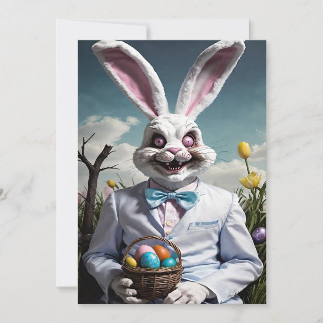 Tarjeta Festiva Creepe Easter Bunny Dreamland (Anverso)