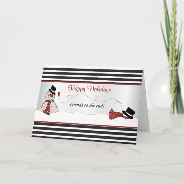 Tarjeta Festiva Creer - Amigos hasta el final ⛄ (Anverso)