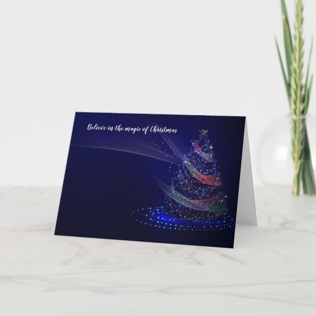 Tarjeta Festiva Creer en la carta de la magia de los Navidades (Anverso)