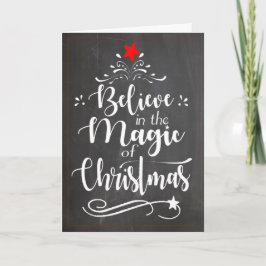 Tarjeta Festiva Creer en la carta mágica de los Navidades