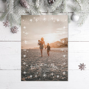 Tarjeta Festiva Creer en la foto de la familia mágica