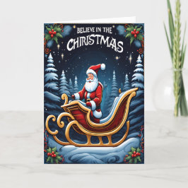 Tarjeta Festiva Creer en la magia de los Navidades