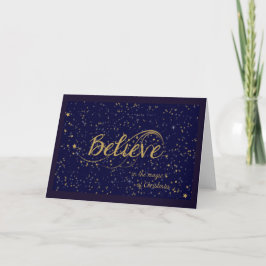 Tarjeta Festiva Creer en la magia de los Navidades