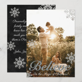 Tarjeta Festiva Creer en la magia de los Navidades en la foto de l