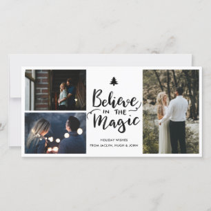 Tarjeta Festiva Creer en la magia   Foto manuscrita de vacaciones