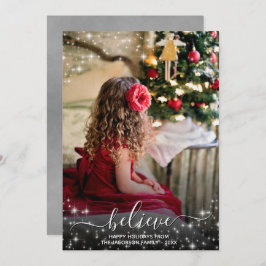 Tarjeta Festiva Creer - Estrellas de espuma - Navidades grises