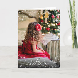 Tarjeta Festiva Creer. Navidades con superposición de fotos de esp
