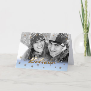 Tarjeta Festiva Creer. Navidades de fotografía personalizado