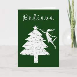 Tarjeta Festiva Creer Navidades de hadas de arte