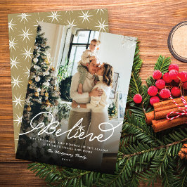 Tarjeta Festiva Creer Star Calligraphy Navidades religiosos Foto