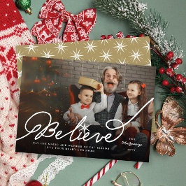 Tarjeta Festiva Creer Star Calligraphy Navidades religiosos Foto