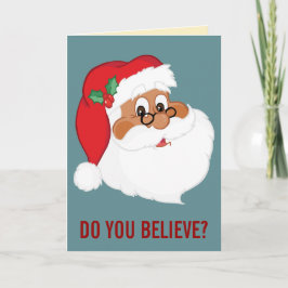 Tarjeta Festiva ¿Crees en el Papá Noel Negro?