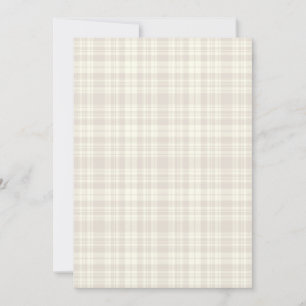 Tarjeta Festiva Crema Tartán Plaid y Beige Nº 66