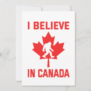 Tarjeta Festiva Creo en Canadá - Bigfoot Divertido