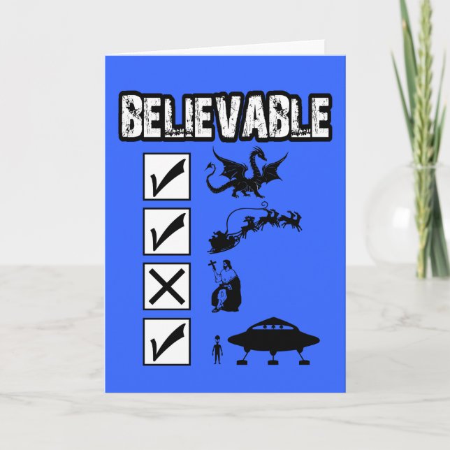 Tarjeta Festiva Creo en Santa (Anverso)