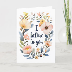 Tarjeta Festiva Creo en ti las flores acuáticas