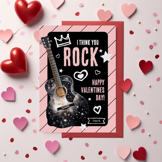 Tarjeta Festiva Creo que rocas a los niños Valentines (Subido por el creador)
