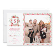 Crest Floral Grandmillennial | Monograma de Navida