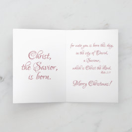 Tarjeta Festiva Criar a un Aleluya Cristo es Navidades Nacidos