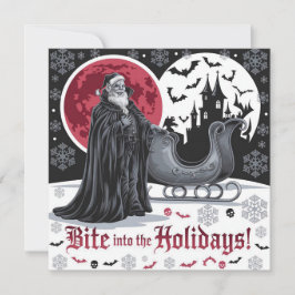 Tarjeta Festiva Crimson Moon, Navidades góticos con temática de va