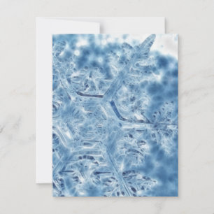 Tarjeta Festiva Cristal de hielo congelado fractal copo de nieve