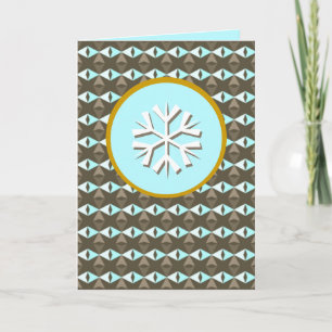 Tarjeta Festiva Cristales de hielo - Copo de nieve