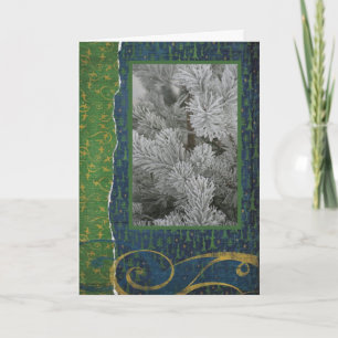 Tarjeta Festiva Cristales de nieve