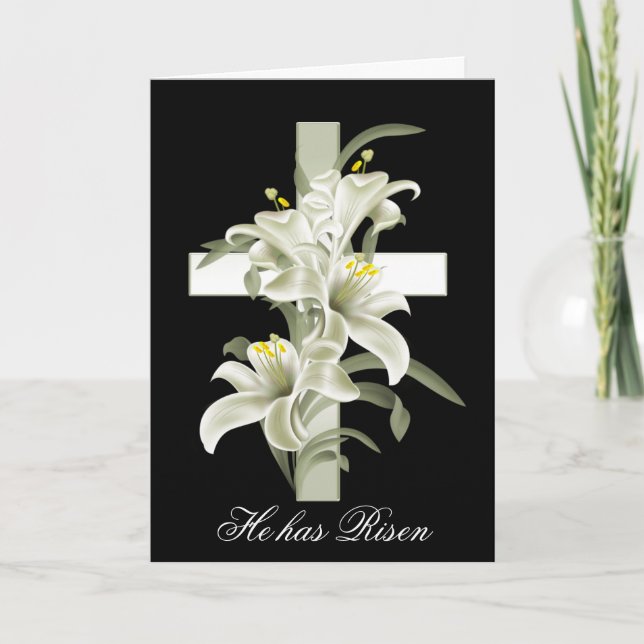 Tarjeta Festiva Cristianismo de Pascua se ha levantado (Anverso)