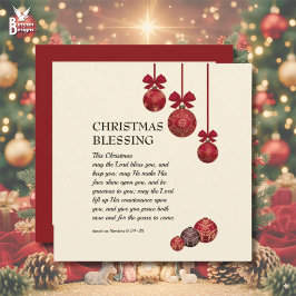 Tarjeta Festiva cristiano | QUE JEHOVAH TE BENDIGA | NAVIDADES