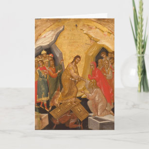 Tarjeta Festiva Cristo decente en Hades