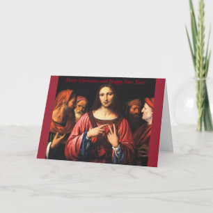 Tarjeta Festiva Cristo entre los médicas de Luini