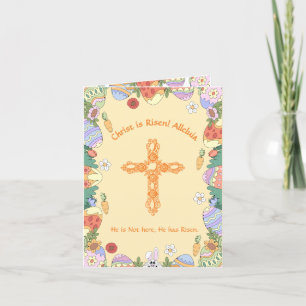 Tarjeta Festiva Cristo es Bendiciones de Pascua de Aleluya