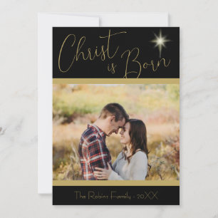Tarjeta Festiva Cristo es la Escritura Nacida Estrella de Navidade