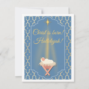 Tarjeta Festiva Cristo es Navidades nacidos
