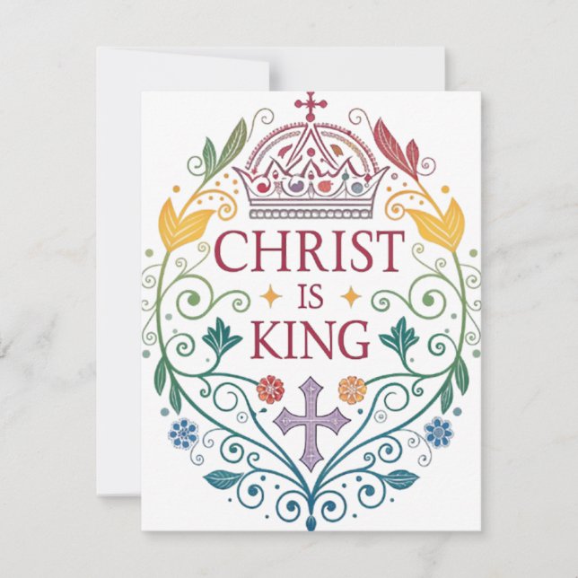 Tarjeta Festiva Cristo es Rey (Anverso)