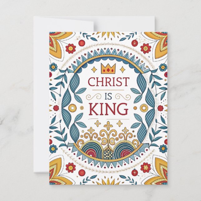 Tarjeta Festiva Cristo es Rey (Anverso)