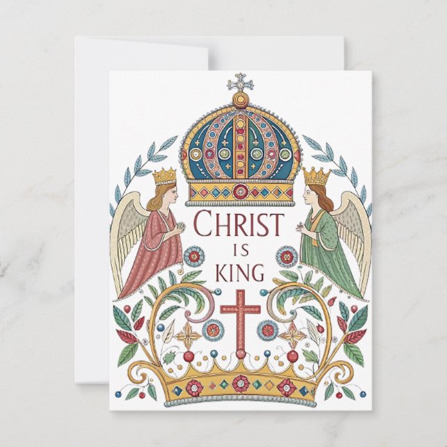 Tarjeta Festiva Cristo es Rey (Anverso)