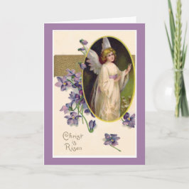 Tarjeta Festiva Cristo es Vintage de Ángel Risen