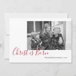 Tarjeta Festiva Cristo escrito a mano es Navidades de fotografía n