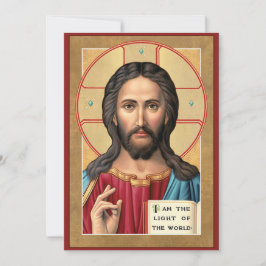 Tarjeta Festiva Cristo la luz del mundo